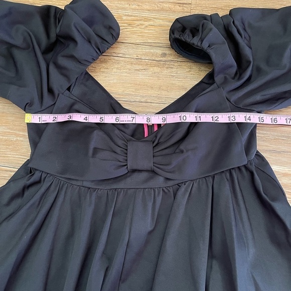 🆕 KATE SPADE NEW YORK
Beau Twill Mini Babydoll Grunge Goth dress Black Size 4 - Picture 6 of 9
